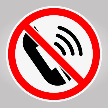 Bu resim, açık bir şekilde, gri bir arkaplanda kırmızı bir çember bulunan, hiç bir telefon araması sembolü göstermektedir. İletişim kuralları ve sosyal görgü kurallarını temsil eder..