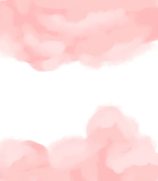 Sfondo Con Nuvole Rosa Illustrazione — Foto Stock