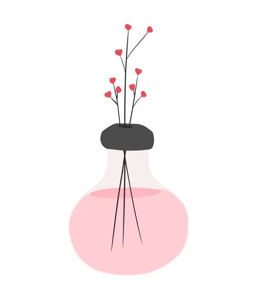 Vas Glödlampa Med Små Blommor Illustration — Stockfoto