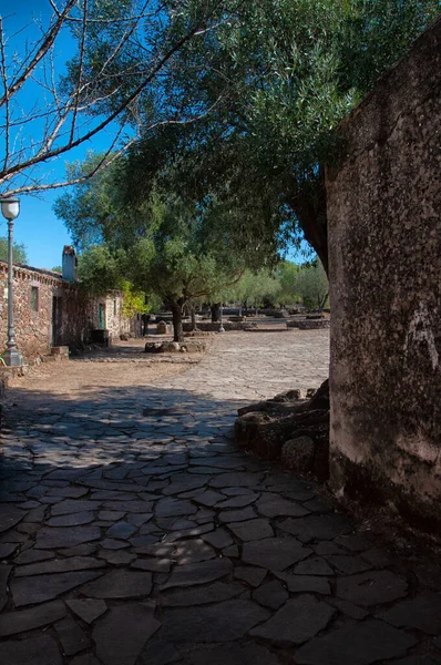 Καλοκαίρι 2022 Αρχαιολογικό Santuario Nuragico Santa Cristina Sardinia Italy — Φωτογραφία Αρχείου