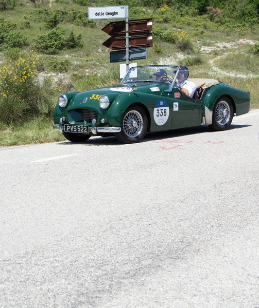 Urbino Italy Jun 2022 Triumph Tr2 Sports 1954 Old Racing — Foto de Stock