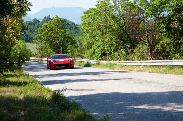 Urbino Italia Jun 2022 Ferrari Homenaje Coche Carreras Edad Rally — Foto de Stock