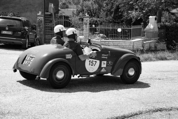 Urbino Itália Jun 2022 Fiat 500 Sport 1949 Velho Carro — Fotografia de Stock
