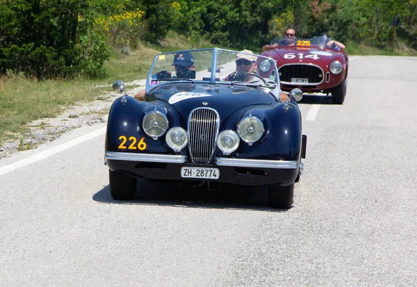 Urbino Italie Juin 2022 Jaguar Xk120 Ots Roadster 1952 Sur — Photo