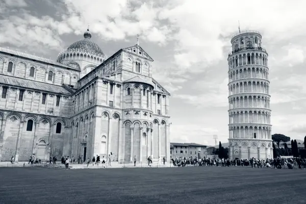 Pisa Italyitaly Pisa 2023 Landscape Piazza Del Duomo Fanatik Katedrali — Stok fotoğraf