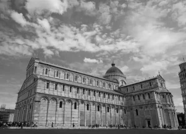 Italy Pisa 2023 Landscape Piazza Del Duomo Med Fanatisk Katedral — Stockfoto