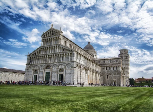 Talya Pisa 2023 Landscape Piazza Del Duomo Fanatik Katedrali Eğik — Stok fotoğraf