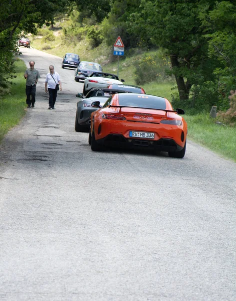 Urbino Talyan Haziran 2022 Mercedes Amg Coupe Mille Miglia 2022 — Stok fotoğraf