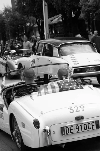 Pesaro Itálie Červen 2023 Triumph Sporty 1956 Starém Závodním Voze — Stock fotografie