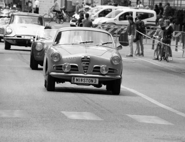 Pesaro Włochy Czerwca 2023 Alfa Romeo Giulietta Sprintbertone 1956 Starym — Zdjęcie stockowe