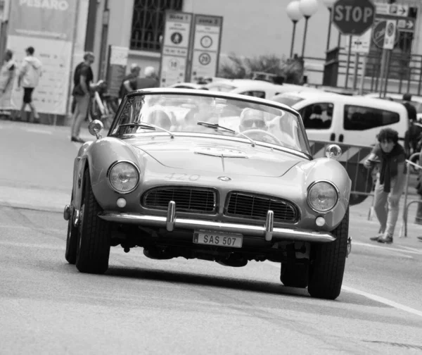Pesaro Italy Jun 2023 507 1957年意大利历史上著名的赛车比赛Mille Miglia 2023 1927 1957 — 图库照片