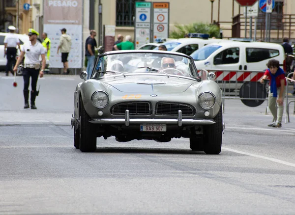 Pesaro Italy Jun 2023 507 1957年意大利历史上著名的赛车比赛Mille Miglia 2023 1927 1957 — 图库照片
