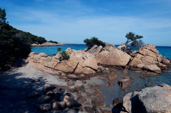 Пейзаж Голубой Лагуной Изумрудном Побережье Остров Сардиния Италия — стоковое фото