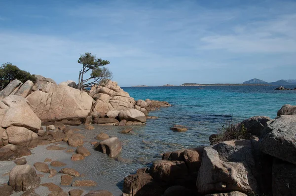 Landschap Met Blauwe Lagune Aan Kust Van Emerald Eiland Sardinië — Stockfoto
