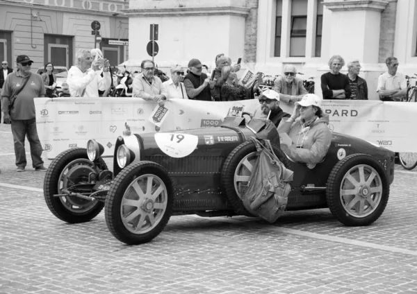Пезаро Италия 2023 Bugatti T37 1926 Старом Гоночном Автомобиле Ралли — стоковое фото