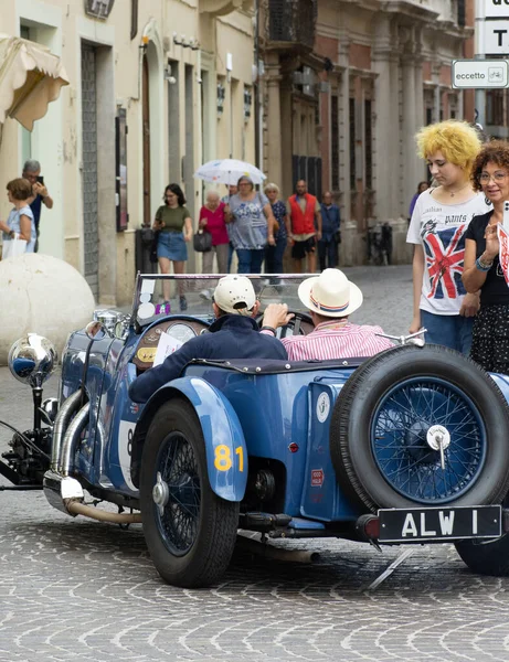 Пезаро Италия Июня 2023 Года Aston Martin Mans 1933 Года — стоковое фото