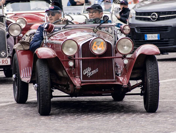 Пезаро Италия Июня 2023 Alfa Romeo 1750 Spiderzagato 1931 Издание — стоковое фото