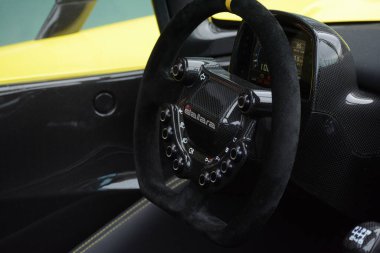 Misano, ITALY - ott, 21 2013: Spor araba ve süper araba Dádra STRADALE Misano World Circuit: Marco Simoncelli