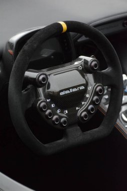 Misano, ITALY - ott, 21 2013: Spor araba ve süper araba Dádra STRADALE Misano World Circuit: Marco Simoncelli