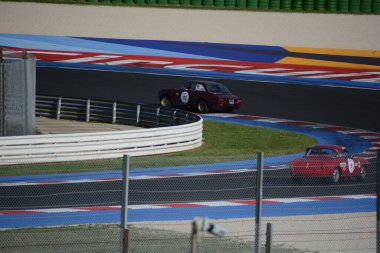 Misano, ITALY - ott, 21 2013: Spor araba alfa romeo giulia GTAM VINATGE CAR in MISANO