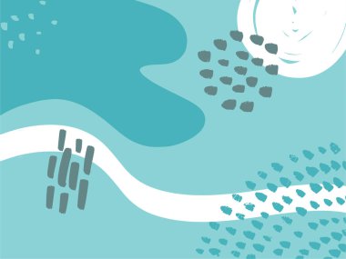 Çağdaş soyut renkli arka planların çeşitli şekilleri var. Minimum arka plan tasarımı. Baskı, afişler, davetiyeler, el ilanları, kapaklar, kumaşlar ve daha fazlası için vektör ilüstrasyonu.