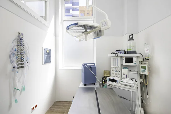 Inside view of the veterinary clinic operating room