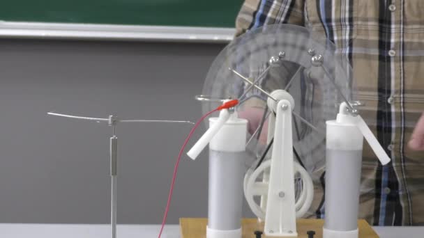 Whirl Discharges Air Spins Rapidly Direction Away Points — Stock Video