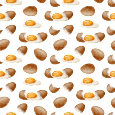 Suluboya yumurtalar pürüzsüz. Beyaz arka planda izole edilmiş yumurta sarısı ve göz kamaştırıcı resimli el yapımı kahverengi tavuk yumurtası. Doğal malzeme pişirmek. Paket ve tarif için taze tarım pazarı yiyeceği.