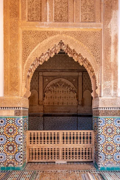 Marrakesh Morocco September 2022 Saadien Tombs Mausoleum Streets Marrakesh Marrakesh — Stock Photo, Image