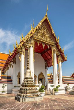 View at the Stupa in Wat Pho Temple complex in Bangkok, Thailand