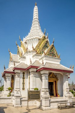 View at the Pillar Shrine Temple in the streets of Bangkok in Thailand