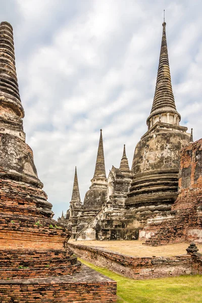 View Ruins Buddhist Temple Phra Sanphet Ayutthaya Thailand — Foto de Stock