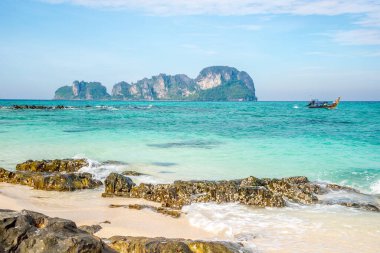 Andaman Denizi 'ndeki Bambu Adası' ndaki Mosquiti Adası 'nda, Yengeç-Tayland' daki Ao Nang yakınlarında.