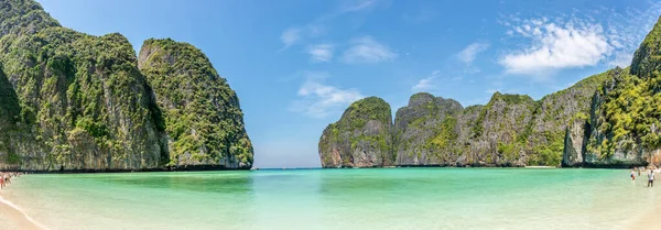 Nang Tailandia Febrero 2023 Vista Bahía Maya Con Playa Isla — Foto de Stock