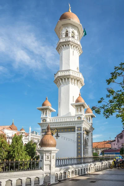 View Minaret Kapitan Keling Mosque Streets George Town Penang Island — Stock Photo, Image