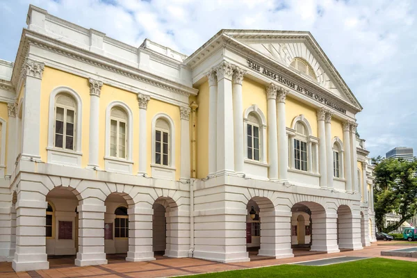 Singapur Febrero 2023 Vista Edificio Histórico Del Parlamento Las Calles — Foto de Stock