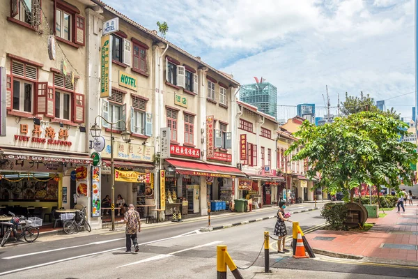 Singapur Febrero 2023 Vista Los Edificios Las Calles China Town — Foto de Stock