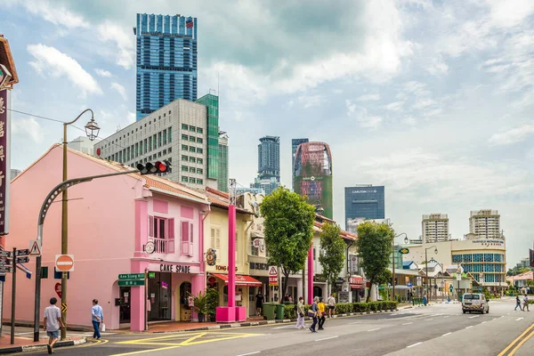 Singapur Febrero 2023 Vista Los Edificios Las Calles China Town — Foto de Stock