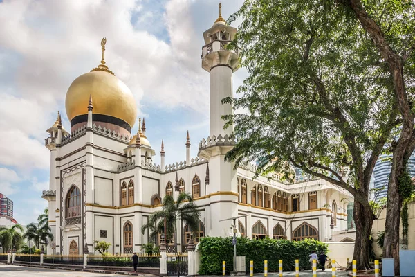 Pohled Sultánskou Mešitu Ulicích Singapuru — Stock fotografie