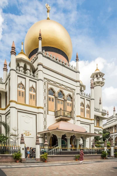 Singapur February 2023 Pohled Sultánskou Mešitu Ulicích Singapuru Singapur Suverénní — Stock fotografie