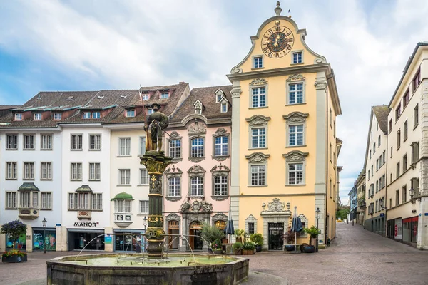 Schaffhausen Švýcarsko 2023 Ulicích Schaffhausenu Město Historickými Kořeny Obec Severním — Stock fotografie