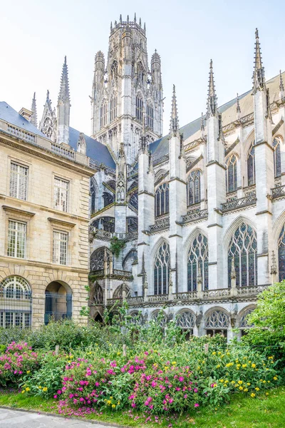 Uitzicht Abdij Saint Ouen Straten Van Rouen Frankrijk — Stockfoto