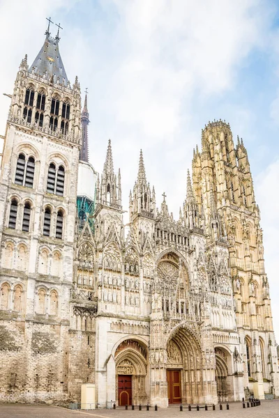 Veduta Della Cattedrale Notre Dame Nelle Strade Rouen Francia — Foto Stock