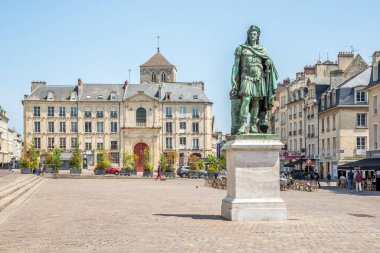 CAEN, FRANCE - MAY 29,2023 - Statue of Louis XIV at the place in Caen. Caen is also the third largest commune in all of Normandy after Le Havre and Rouen. clipart