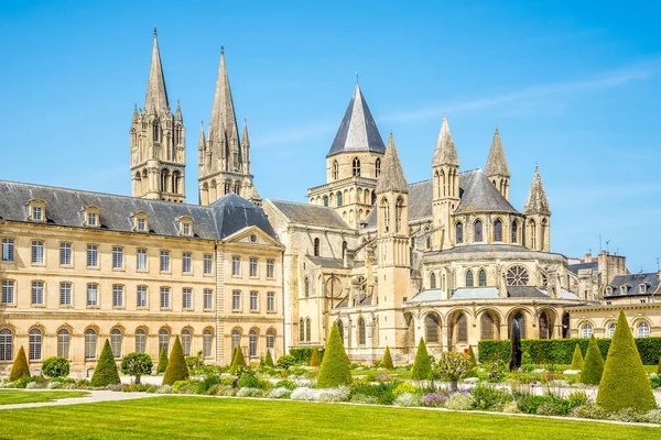 Uitzicht Kerk Van Saint Etienne Straten Van Caen Frankrijk — Stockfoto