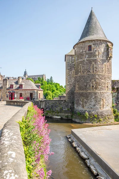 View Gate Our Lady Notre Dame Castle Fougeres France — Stock Photo, Image