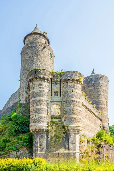 Vista Castillo Fougeres Francia — Foto de Stock