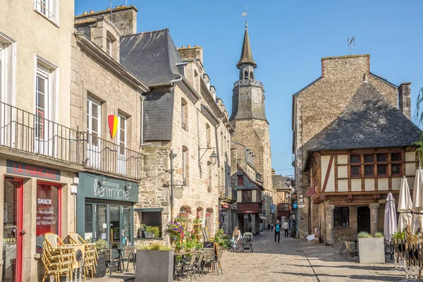 Stock image DINAN,FRANCE - MAY 30,2023 - In the streets of Dinan. Dinan is a walled Breton town in northwestern France.