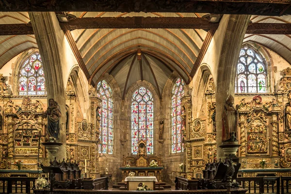 Lampaul Guimiliau France Mai 2023 Vue Intérieur Église Notre Dame — Photo