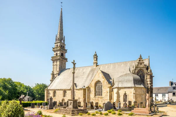 Widok Kościół Saint Gouesnou Ulicach Gouesnou Francja — Zdjęcie stockowe